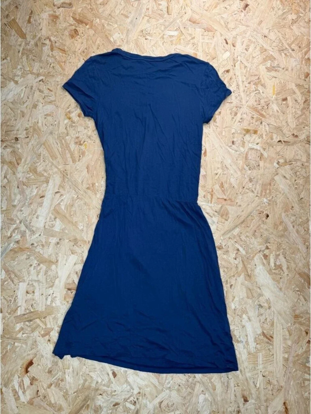Polo Ralph Lauren Womens Dress S Blue Cotton Short Sleeve Tie Waist Knit Casual
